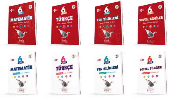 Limit 2026 6. Sınıf Matematik + Türkçe + Fen + Sosyal Konu Anlatım + Soru Seti 8 Kitap Güncel Müfredat ürün görseli 1