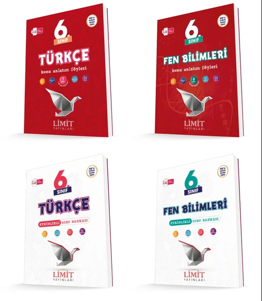 Limit 2026 6. Sınıf Türkçe + Fen Bilimleri Konu Anlatım + Soru Seti 4 Kitap Güncel Müfredat ürün görseli 1