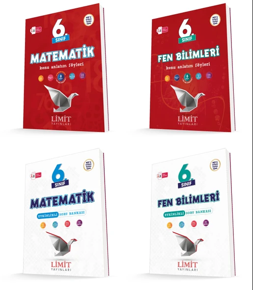 Limit 2026 6. Sınıf Matematik + Fen Bilimleri Konu Anlatım + Soru Seti 4 Kitap Güncel Müfredat ürün görseli 1