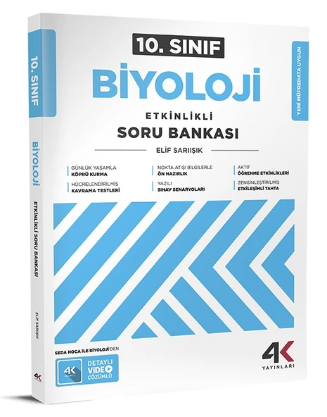 4K Yayınları 4K 2026 10. Sınıf Biyoloji Etkinlikli Soru Bankası ürün görseli 1