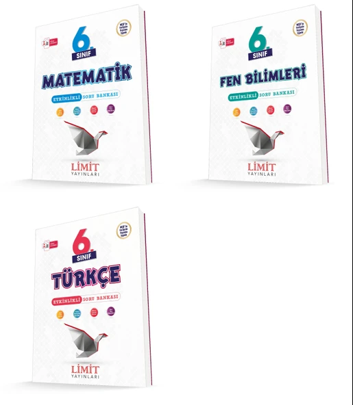 Limit 2026 6. Sınıf Matematik + Türkçe + Fen Soru Bankası Seti 3 Kitap Güncel Müfredat ürün görseli 1