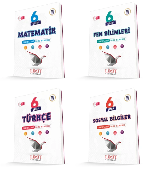 Limit 2026 6. Sınıf Matematik + Türkçe + Fen + Sosyal Soru Bankası Seti 4 Kitap Güncel Müfredat ürün görseli 1
