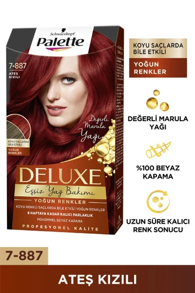 Palette Deluxe Saç Boyası 7-887 Ateş Kızılı ürün görseli 1