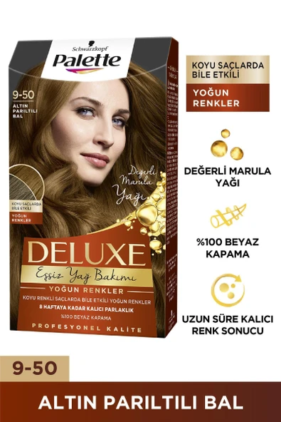 Palette Deluxe Saç Boyası 9-50 Altın Parıltılı Bal ürün görseli 1