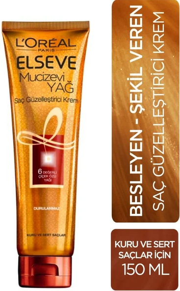 Loreal Elseve Mucizevi Yağ Saç Güzelleştirici Kuru Sert Saçlar 150 Ml ürün görseli 1
