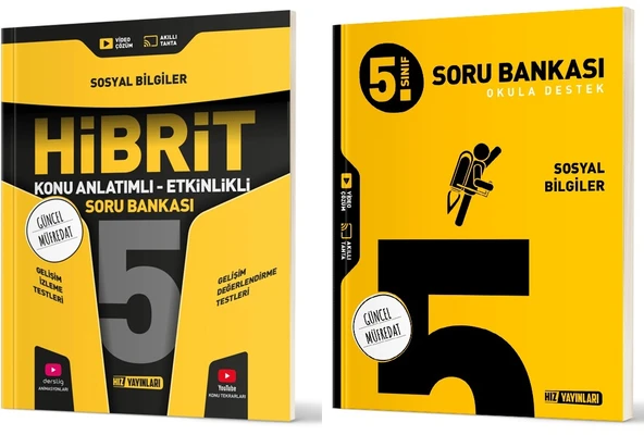 Hız 2025 5. Sınıf Sosyal Bilgiler Soru + Hibrit - Konu Seti 2 Kitap ürün görseli 1