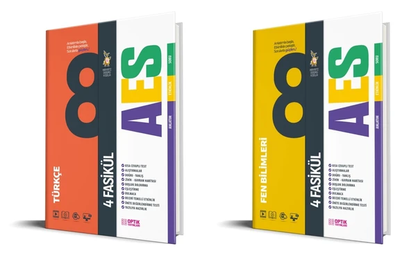 Optik 2026 8. Sınıf Lgs Türkçe + Fen Bilimleri Aes Fasikül Seti 2 Kitap ürün görseli 1