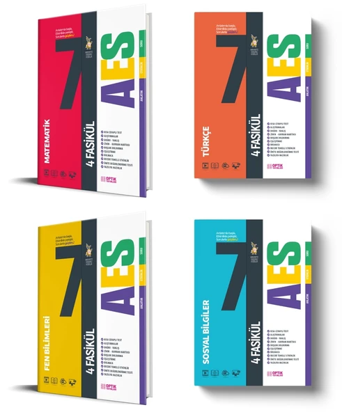 Optik 2026 7. Sınıf Matematik + Türkçe + Fen + Sosyal Aes Fasikül Seti 4 Kitap ürün görseli 1