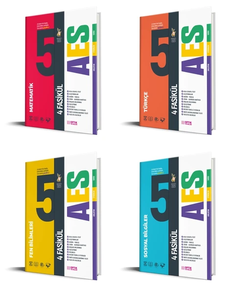 Optik 2026 5. Sınıf Matematik + Türkçe + Fen + Sosyal Aes Fasikül Seti 4 Kitap ürün görseli 1