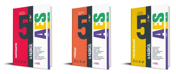 Optik 2026 5. Sınıf Matematik + Türkçe + Fen Aes Fasikül Seti 3 Kitap ürün görseli 1