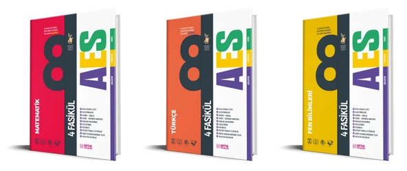 Optik 2026 8. Sınıf Lgs Matematik + Türkçe + Fen Aes Fasikül Seti 3 Kitap ürün görseli 1