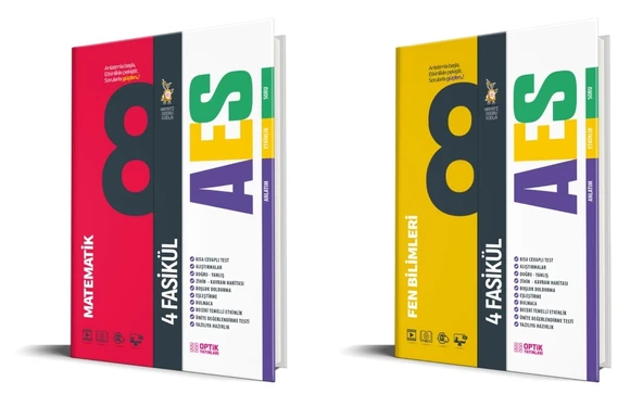 Optik 2026 8. Sınıf Lgs Matematik + Fen Bilimleri Aes Fasikül Seti 2 Kitap ürün görseli 1