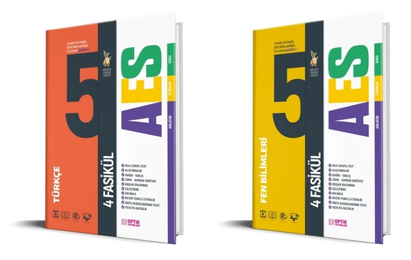 Optik 2026 5. Sınıf Türkçe + Fen Bilimleri Aes Fasikül Seti 2 Kitap ürün görseli 1