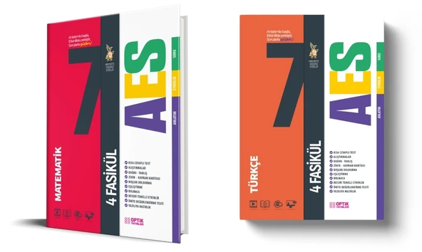Optik 2026 7. Sınıf Matematik + Türkçe Aes Fasikül Seti 2 Kitap ürün görseli 1