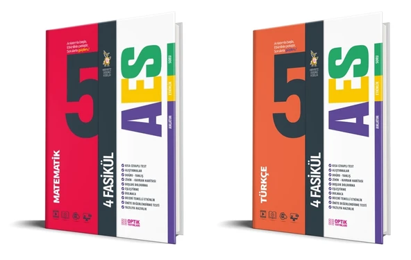 Optik 2026 5. Sınıf Matematik + Türkçe Aes Fasikül Seti 2 Kitap ürün görseli 1
