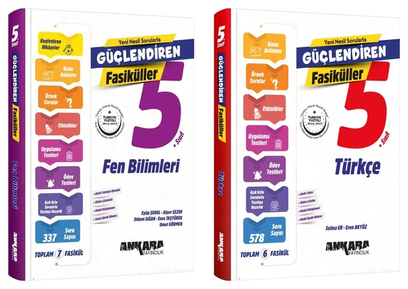 Ankara 2025 5. Sınıf Fen Bilimleri + Türkçe Güçlendiren Fasikül Seti 2 Kitap Güncel Müfredat ürün görseli 1