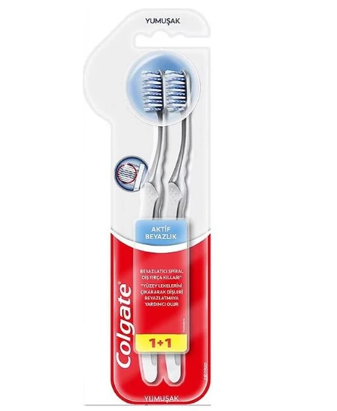 Colgate Aktif Beyazlık 1+1 Diş Fırçası Yumuşak ürün görseli 1