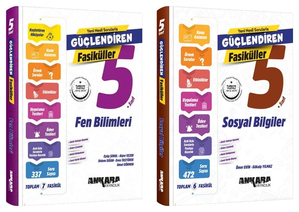 Ankara 2025 5. Sınıf Fen Bilimleri + Sosyal Bilgiler Güçlendiren Fasikül Seti 2 Kitap Güncel Müfredat ürün görseli 1