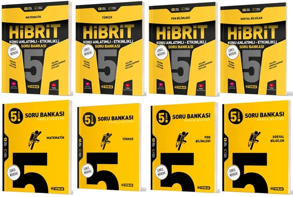 Hız 2025 5. Sınıf Matematik Türkçe Fen Sosyal Soru + Hibrit - Konu Seti 8 Kitap ürün görseli 1