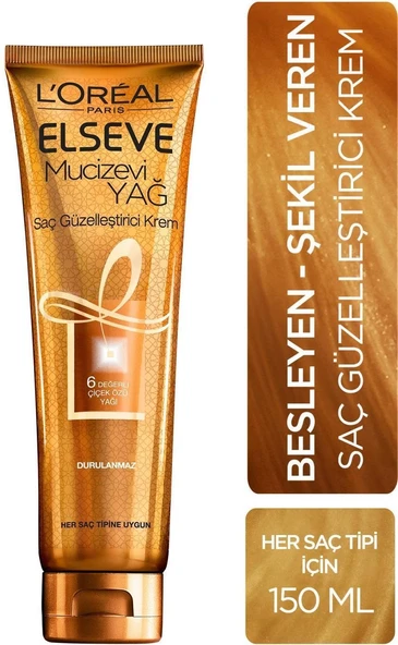 Loreal Elseve Mucizevi Yağ Saç Güzelleştirici Tüm Saçlar 150 Ml ürün görseli 1