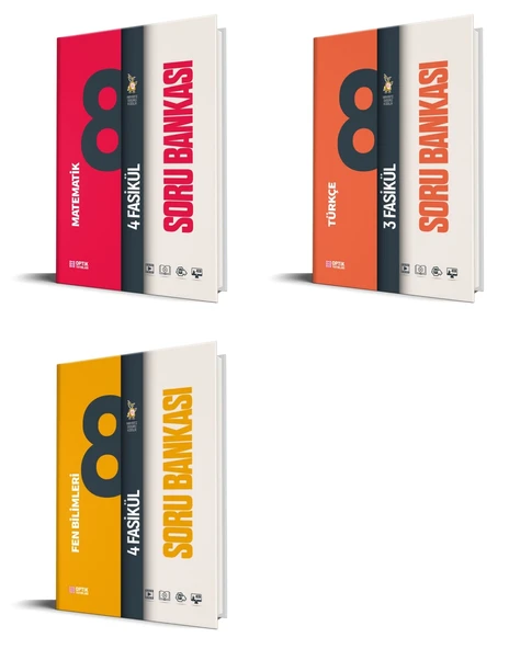 Optik 2026 8. Sınıf Lgs Matematik + Türkçe + Fen Fasikül Soru Bankası Seti 3 Kitap ürün görseli 1