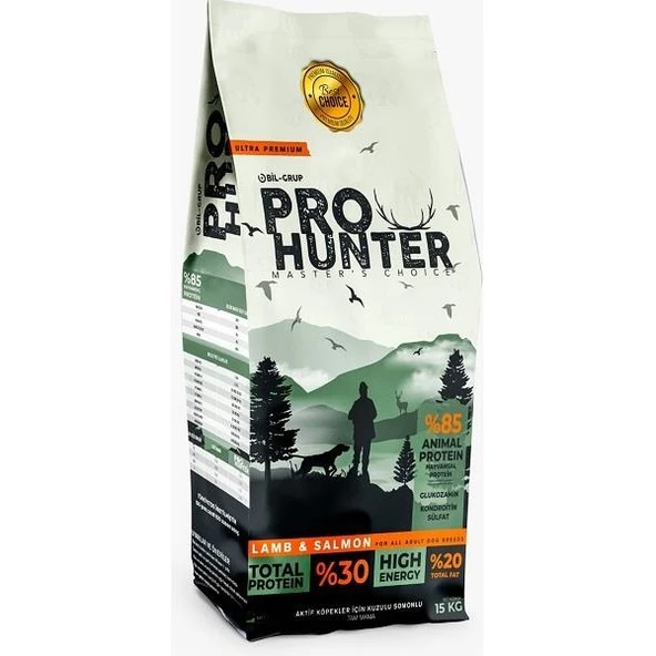 Pro Hunter Kuzulu & Somonlu Yetişkin Köpek Maması 15 KG - Aktif Köpekler İçin Ultra Premium Beslenme ürün görseli 1