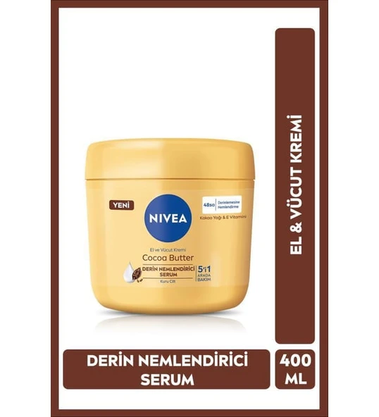 Nıvea El Vücut Bakım Kremi Cocoa Butter Kavanoz 400 Ml ürün görseli 1