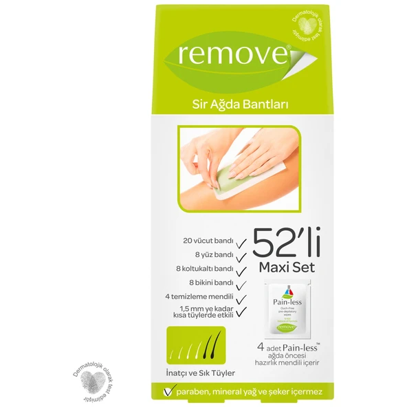 Remove Sir Ağda Bantları 52 Li Set İnatçı Ve Sık Tüyler ürün görseli 1