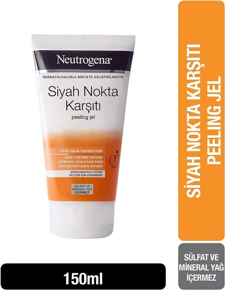 Neutrogena Siyah Nokta Karşıtı Peeling Jel 150 Ml ürün görseli 1