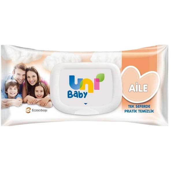 Uni Baby Islak Havlu Aile Kapaklı 90 Lı ürün görseli 1