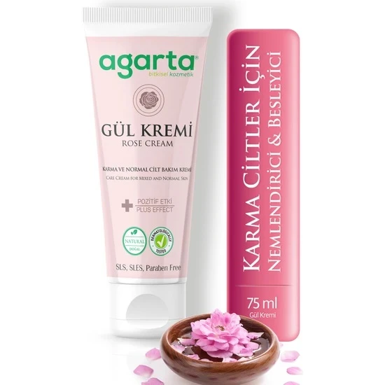 Agarta Cilt Kremi Gül Özlü Karma Normal 75 Ml ürün görseli 1