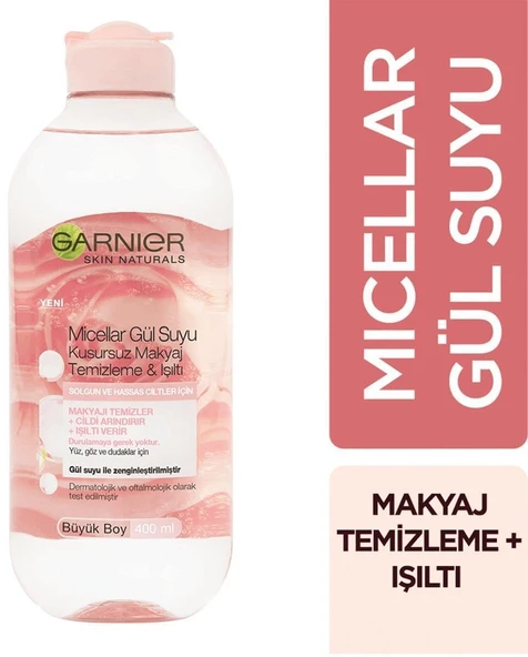 Garnıer Micellar Gülsuyu Kusursuz Makyaj Temizleme Suyu 400 Ml ürün görseli 1