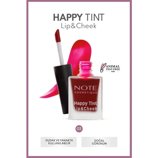 Note Happy Tint Lip & Cheek 03 Sweet Pink ürün görseli 1