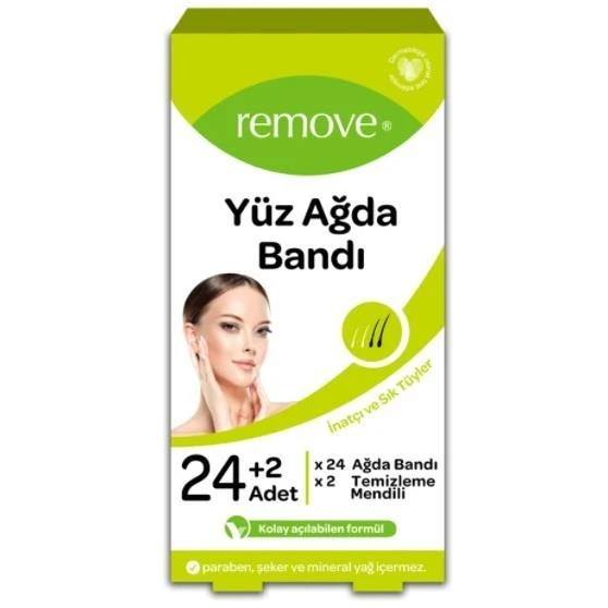 Remove Yüz Ağda Bandı 24 Lü Set İnatçı Ve Sık Tüyler ürün görseli 1