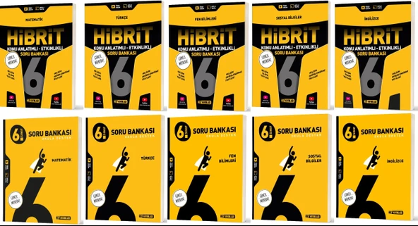 Hız 2026 6. Sınıf Matematik Türkçe Fen Sosyal İngilizce Soru + Hibrit - Konu Seti 10 Kitap ürün görseli 1