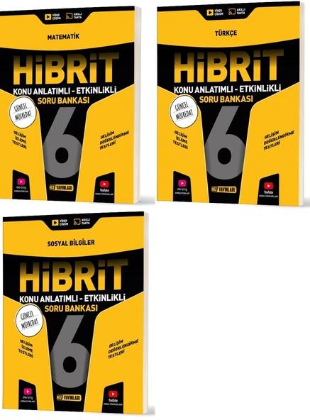 Hız 2026 6. Sınıf Matematik + Türkçe + Sosyal Hibrit - Konu Seti 3 Kitap ürün görseli 1