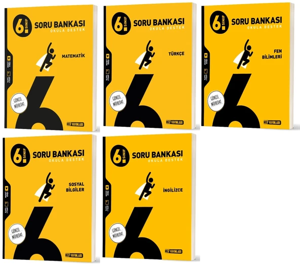 Hız 2026 6. Sınıf Matematik Türkçe Fen Sosyal İngilizce Soru Bankası Seti 5 Kitap ürün görseli 1