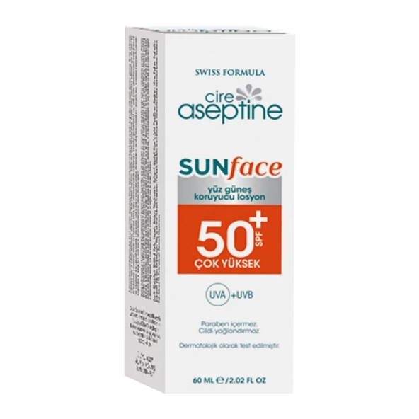 Cire Aseptine Sun Face Yüz Güneş Koruyucu Losyon Spf 50+ 60ml ürün görseli 1