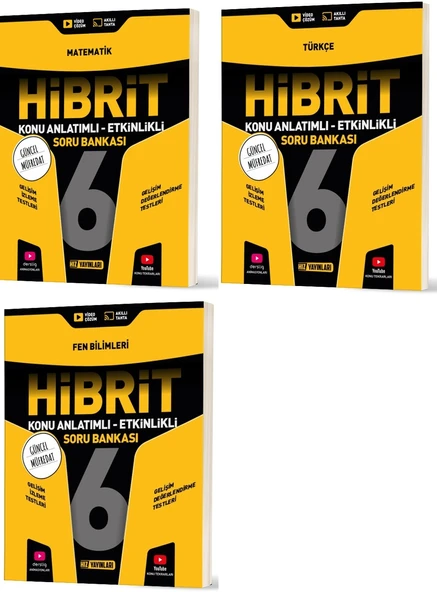 Hız 2026 6. Sınıf Matematik + Türkçe + Fen Hibrit - Konu Seti 3 Kitap ürün görseli 1