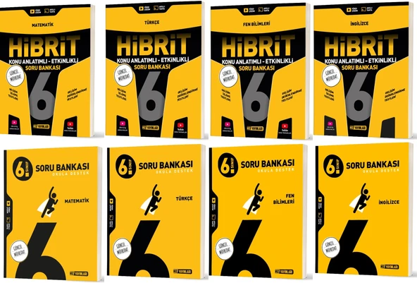 Hız 2026 6. Sınıf Matematik Türkçe Fen İngilizce Soru + Hibrit - Konu Seti 8 Kitap ürün görseli 1