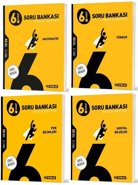Hız 2026 6. Sınıf Matematik Türkçe Fen Sosyal Soru Bankası Seti 4 Kitap ürün görseli 1