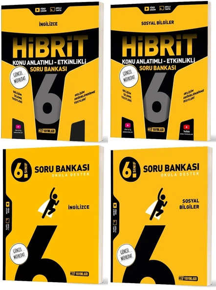 Hız 2026 6. Sınıf İngilizce + Sosyal Bilgiler Soru + Hibrit - Konu Seti 4 Kitap ürün görseli 1