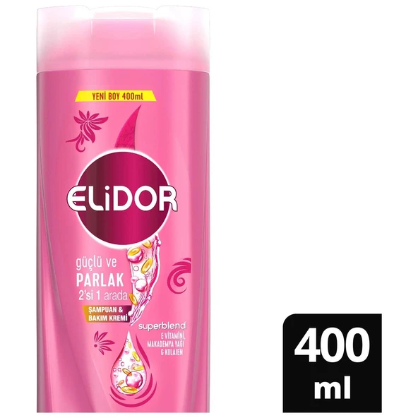 Elidor Şampuan Güçlü Parlak 2 Si 1 Arada 400 Ml ürün görseli 1