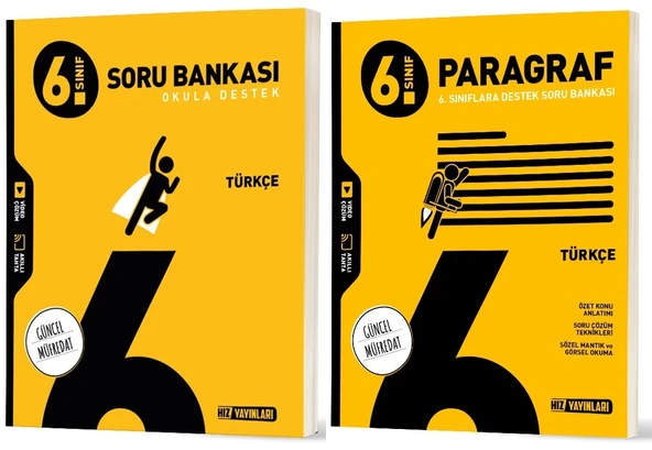 Hız 2026 6. Sınıf Türkçe + Paragraf Soru Bankası Seti 2 Kitap ürün görseli 1