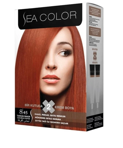 Sea Color Saç Boyası 8/45 Tarçın Bakır ürün görseli 1