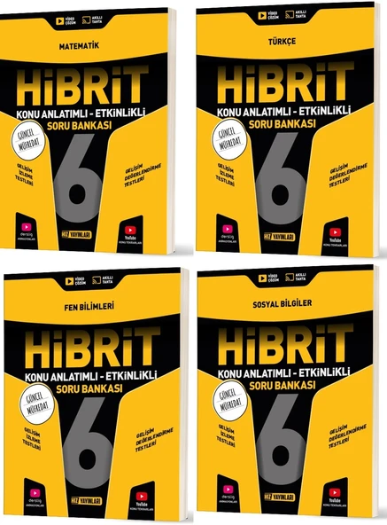 Hız 2026 6. Sınıf Matematik Türkçe Fen Sosyal Hibrit - Konu Seti 4 Kitap ürün görseli 1