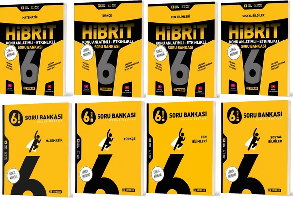 Hız 2026 6. Sınıf Matematik Türkçe Fen Sosyal Soru + Hibrit - Konu Seti 8 Kitap ürün görseli 1