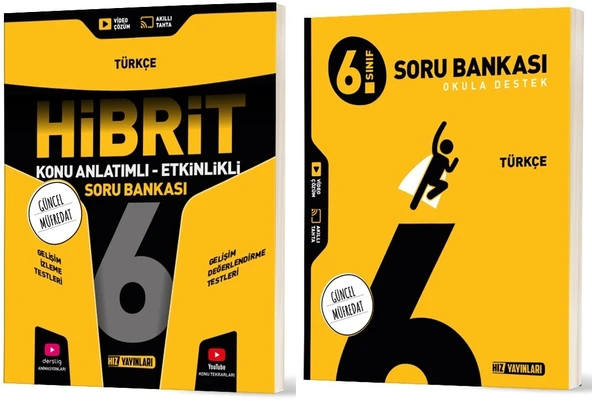 Hız 2026 6. Sınıf Türkçe Soru + Hibrit - Konu Seti 2 Kitap ürün görseli 1