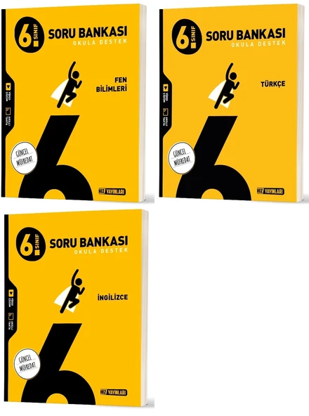 Hız 2026 6. Sınıf Fen Bilimleri + Türkçe + İngilizce Soru Bankası Seti 3 Kitap ürün görseli 1