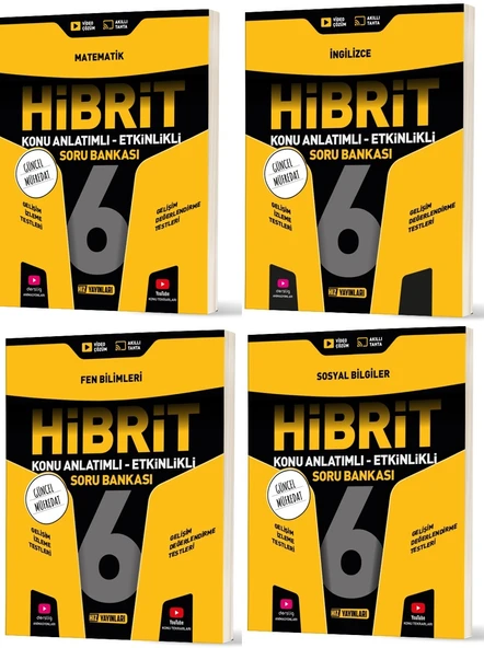 Hız 2026 6. Sınıf Matematik İngilizce Fen Sosyal Hibrit - Konu Seti 4 Kitap ürün görseli 1